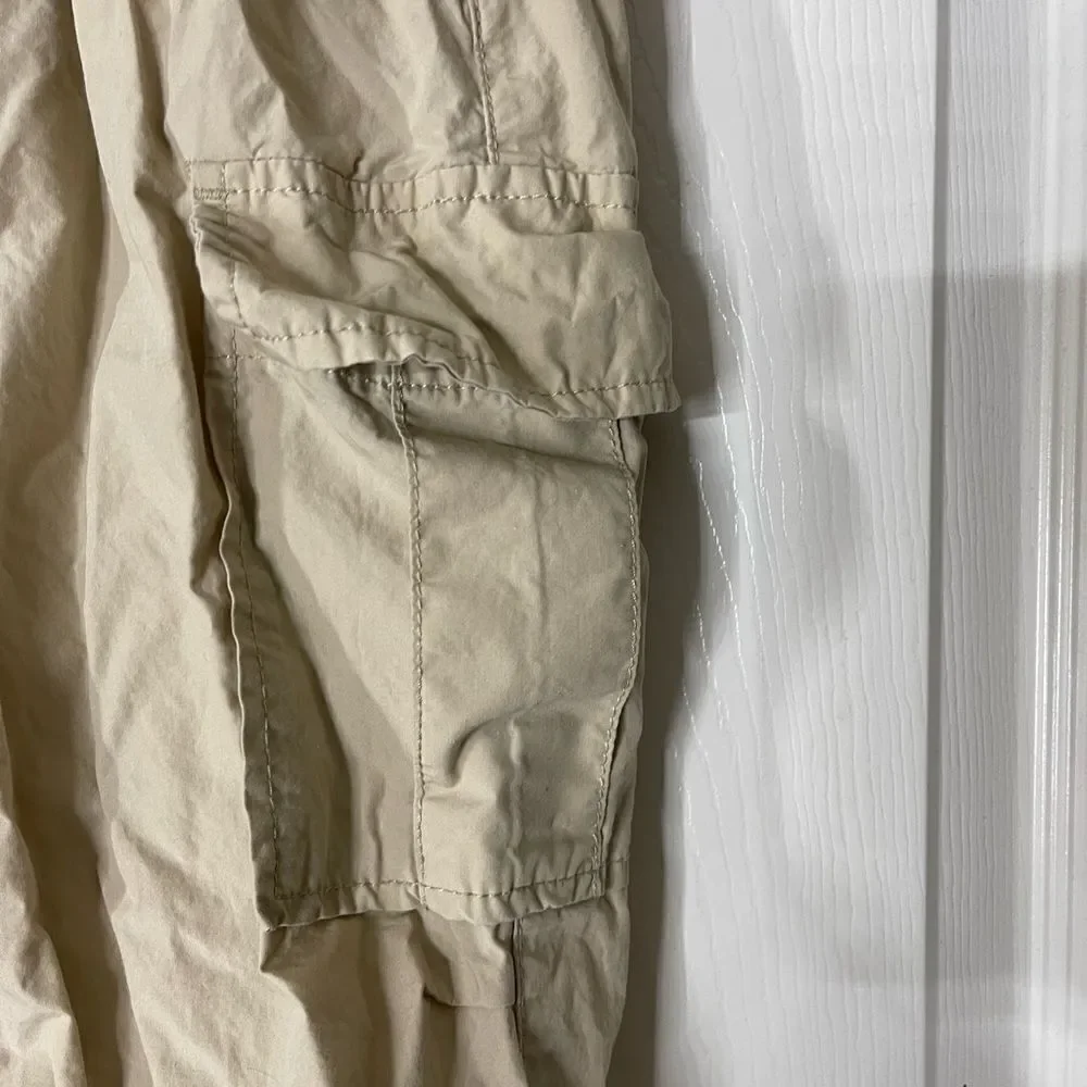 2 pairs of Gap joggers blue and khaki parachute pants size 8